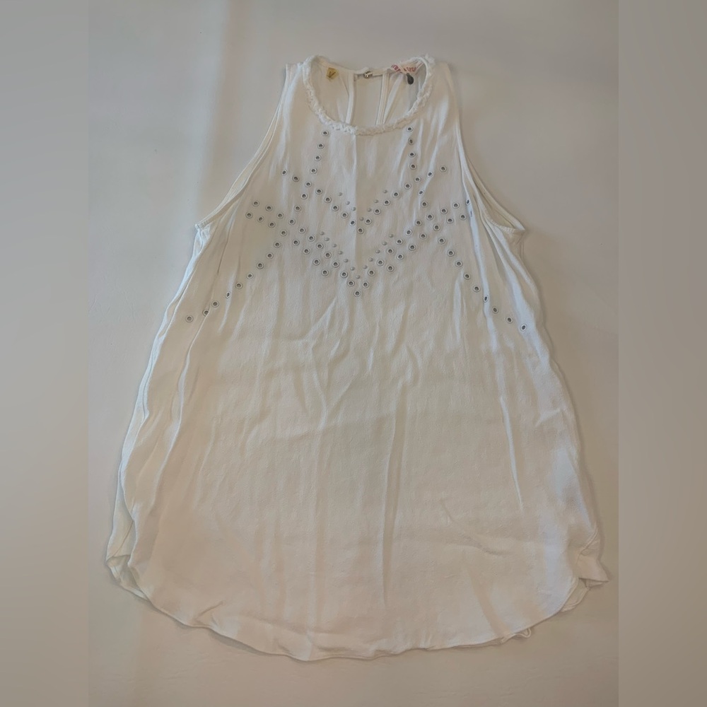 Rebecca Taylor off white embellished viscose tank size women’s 6 (bin CC)